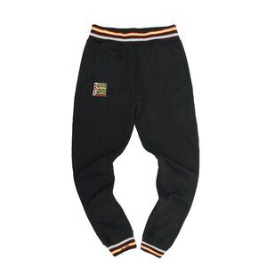 AACA Retro 90s Joggers HBCU Pride Sweatpants w/ Striped Cuffs, Balck